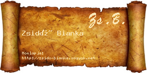 Zsidó Bianka névjegykártya